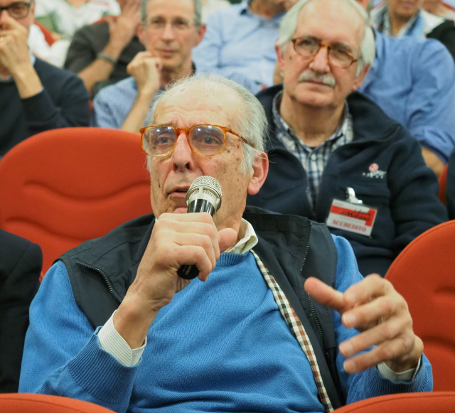 Guido Carlo Gatti alla Reunion 'I derby di Milano' nell'ottobre 2018 (foto by Paolella per MDB-MI)
