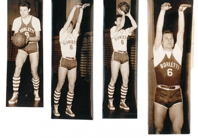 Forastieri dimostratore per il libro di tecnica cestistica scritto da Egidio Ghirimoldi