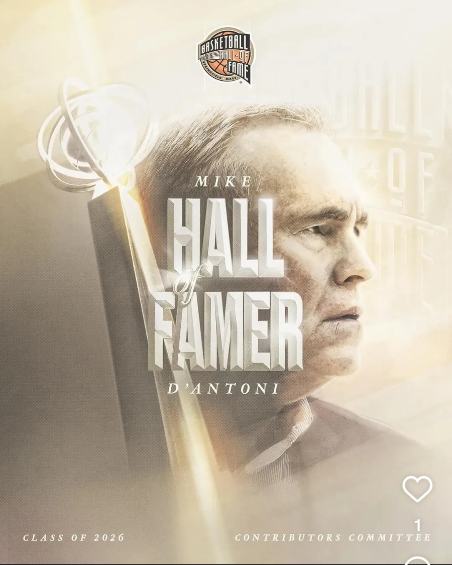 Immagine ufficiale della nomina di coach Mike D'Antoni nella Naismith Hall of Fame (dal profilo ufficiale su Instagram)