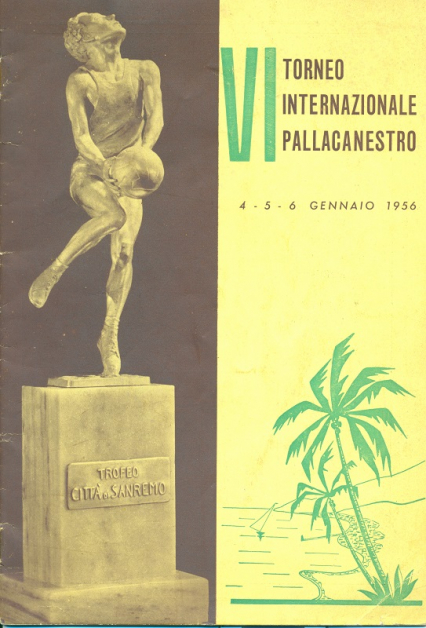La copertina dell'opuscolo dedicato al torneo di Sanremo del 1956